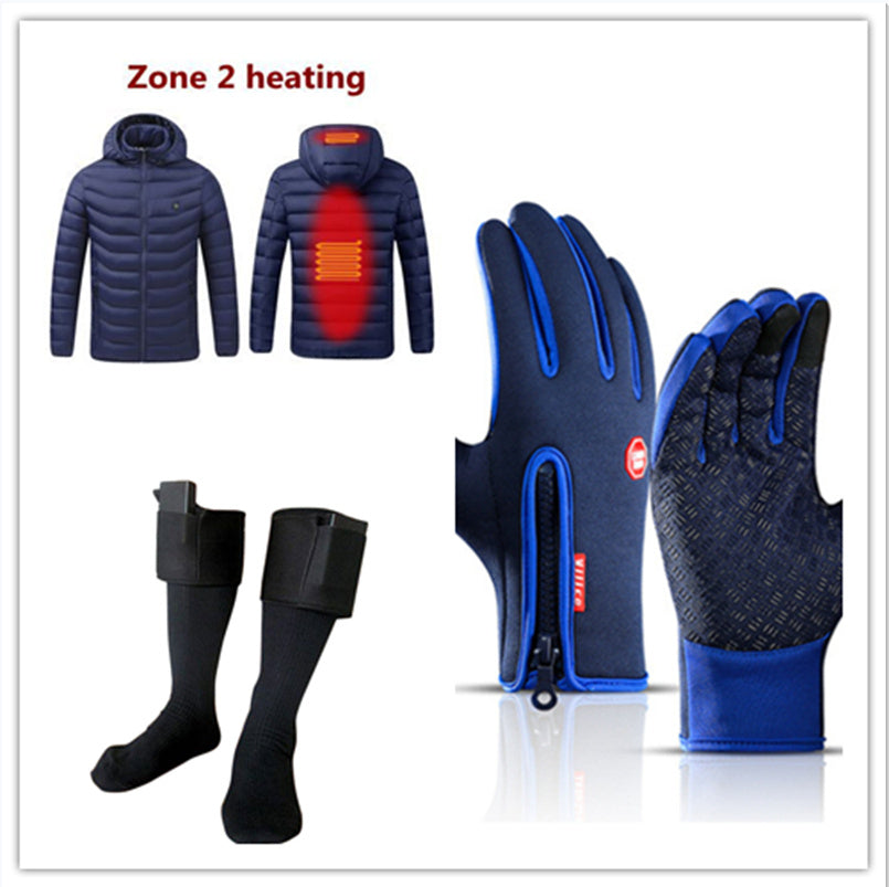 Winter Smart Heating Cotton USB Charging Heating Cotton Men's Jacket